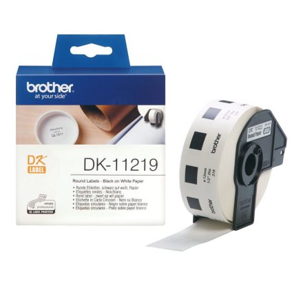 Brother DK-11219 elővágott öntapadós címke 400db/tekercs 12mm White