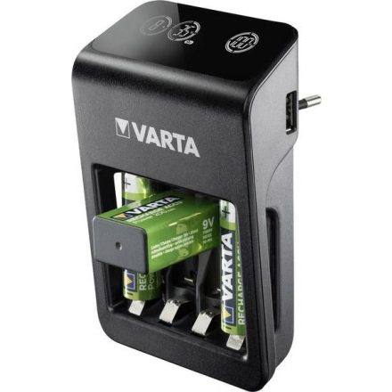 Varta LCD Plug-Plus NiMH AAA/AA/9V PP3 Charger Black