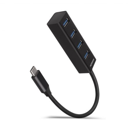 AXAGON HUE-M1C USB3.2 Type-C Hub 4-port metal black