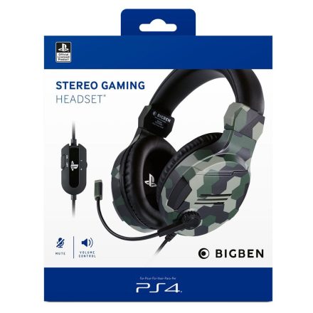 Bigben Interactive Stereo Gaming Headset V3 Camo Green (PS4)