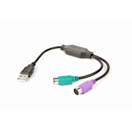 Gembird USB to PS/2 Converter Cable 0,3m Black