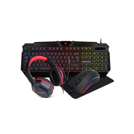 Silverline CM120 Gaming Combo Set 4in1 Black HU