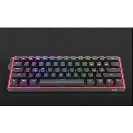 Redragon Fizz Pro black, wired&2.4G&BT mechanical Keyboard, RGB, blue switch Black HU