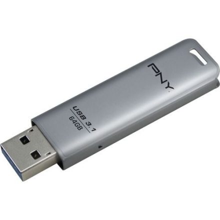 PNY 64GB Elite Steel Flash Drive USB3.1 Silver