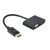 Gembird A-DPM-HDMIFVGAF-01 DisplayPort male to HDMI female + VGA female adapter cable Black