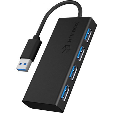 Raidsonic IcyBox IB-AC6104-B 4-portos USB3.0 HUB Black