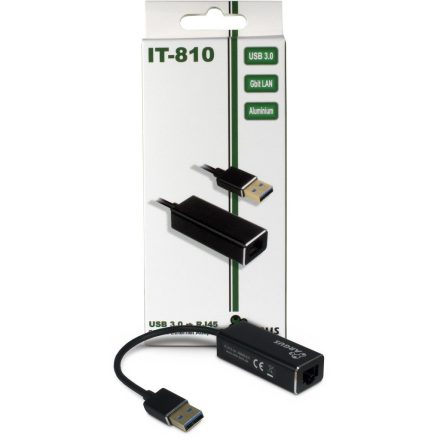 Inter-Tech Argus IT-810 USB Gigabit Ethernet Adapter Black