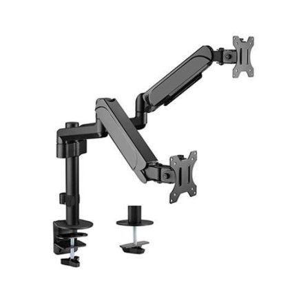 Gembird MA-DA2P-01 Adjustable Desk 2-Display Mounting Arm 17”-32” Black