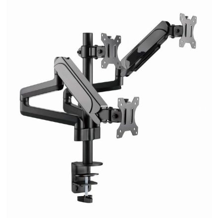 Gembird MA-DA3-01 Desk mounted adjustable mounting arm for 3 monitors full-motion 17"-27" Black