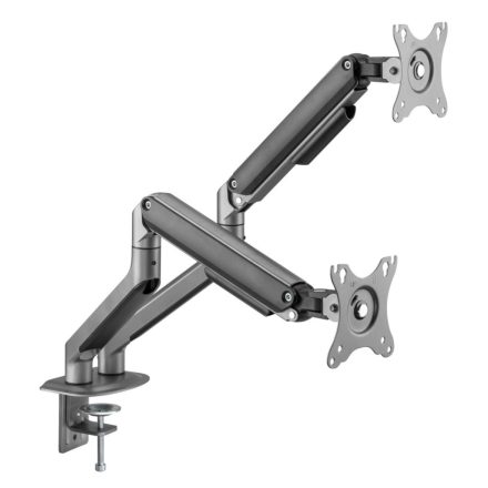 Gembird MA-DA2-05 Desk mounted adjustable double monitor arm 17"-32" Space Grey