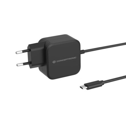 Conceptronic  OZUL04BE 67W GaN USB PD Charger Built-in USB-C Cable Black