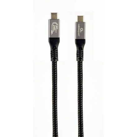 Gembird CCBP-USB4-CMCM240-1.5M Premium USB 4 Type-C charging and data cable 1,5m Black