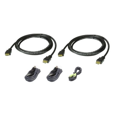 ATEN 2L-7D02UHX5 USB HDMI Dual Display Secure KVM Cable Kit 1,8m Black