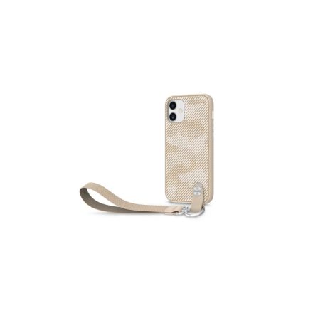 Moshi Altra Slim Hardshell Case with Strap iPhone 12 mini Sahara Beige