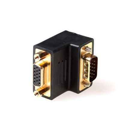 ACT Angled adapter VGA male to female Black