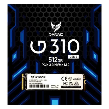 Dynac 512GB M.2 2280 NVMe G310