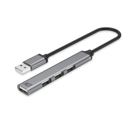 ACT 4-portos USB2.0 HUB Grey