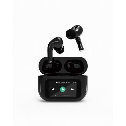 Gembird BT TWS in-ears with LCD display and Active Noise Cancelling Black