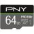 PNY 64GB microSDXC Pro Elite Class 10 U3 + adapterrel