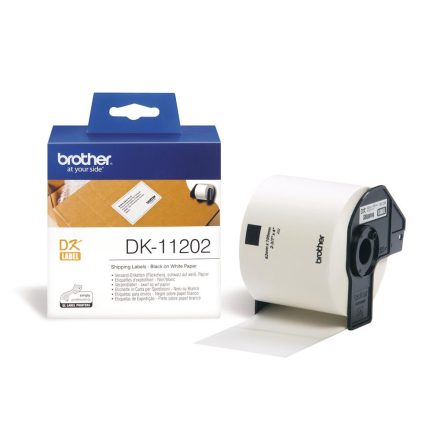 Brother DK-11202 elővágott öntapadós címke 300db/tekercs 62mm x 100mm White