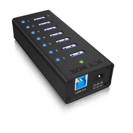 Raidsonic IB-AC618 7port USB 3.0 Hub Aluminum