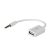 Akyga AK-AD-24 USB/MiniJack 15cm Adapter White