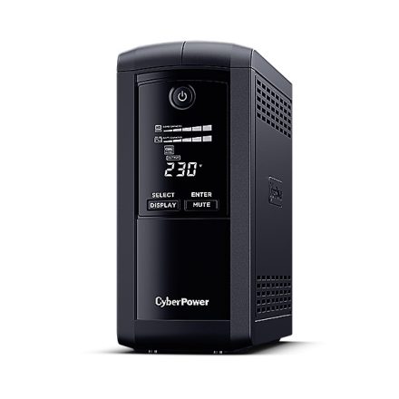 CYBERPOWER UPS VP700ELCD (4x Schuko) 700VA 390W 230V szünetmentes tápegység + USB LINE-INTERAKTÍV