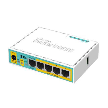 MIKROTIK Vezetékes Router RouterBOARD 5x100Mbps (POE out), Menedzselhető, Asztali - RB750UPR2