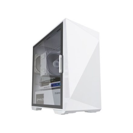 ZALMAN Ház Mini ATX Z1 ICEBERG WHITE Tápegység nélkül, Fehér Üvegfalú