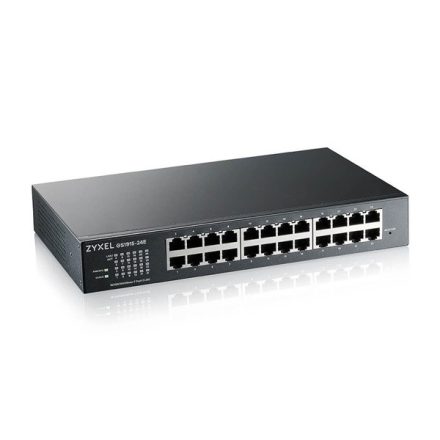 ZYXEL Switch 24x1000Mbps Fémházas Menedzselhető, Rackes (24GbE port), GS1915-24E-EU0101F