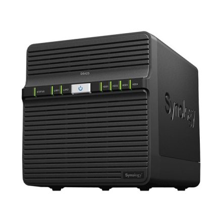 SYNOLOGY NAS 4 Fiókos DS423 Realtek RTD1619B 4x1,7GHz, 2GB DDR4, 2x1GbE, 2xUSB3.2 Gen1