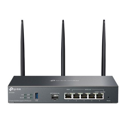 TP-LINK Vezetékes Omada AX3000 VPN Router 1xWAN(1000Mbps) + 4xLAN(1000Mbps) + 1xSFP + 1xUSB3.0, ER706W