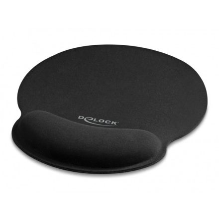 DELOCK Egérpad ergonómikus csuklótámasszal 252 x 227mm fekete