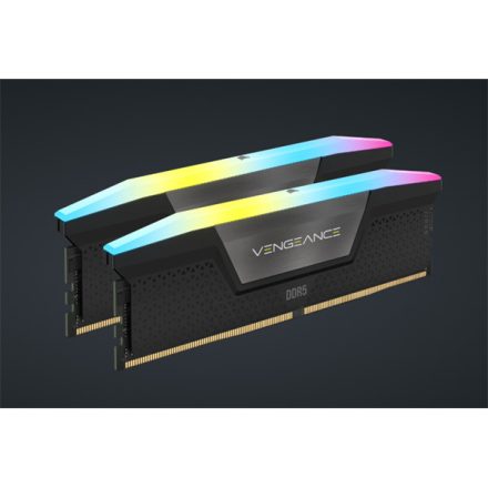 CORSAIR Memória VENGEANCE RGB DDR5 64GB 4800MHz CL32 INTEL (Kit of 2), fekete