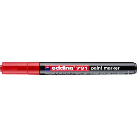 Lakkmarker 1-2mm, kerek Edding 791 piros 