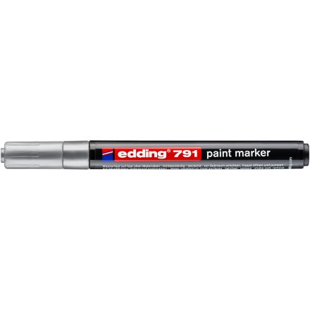 Lakkmarker 1-2mm, kerek Edding 791 ezüst 