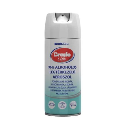 Légtérkezelő aerosol 200 ml 96 % alkoholos BradoLife