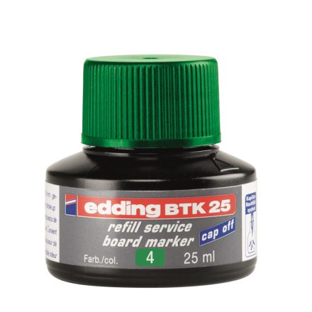 Tinta utántöltő táblamarkerhez 25ml, Edding BTK25 zöld 