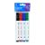 Flipchart marker készlet, rostirón vizes kerek végű 3mm, Bluering®, 4 klf. szín