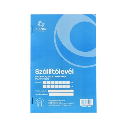 Szállítólevél A5, 25x4lapos B.10-70/A/V Bluering® 