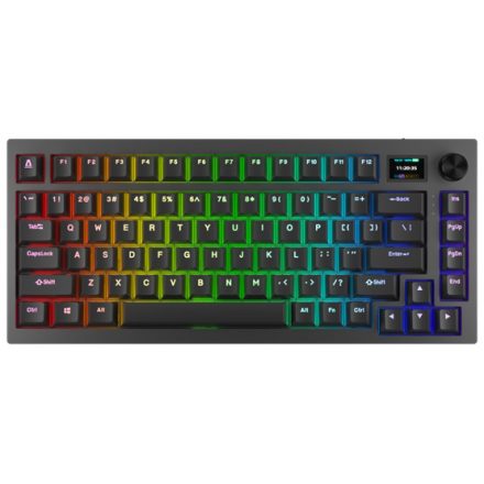 AVAX GM02 PRO 75% Gasket RGB tri-mode mechanikus billentyűzet Gateron barna switch