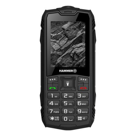 HAMMER Rock 2,4" Dual SIM csepp-, por- és ütésálló mobiltelefon - fekete - Bontott, sérült termék