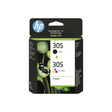 HP 305 2-Pack Tri-color/Black Original