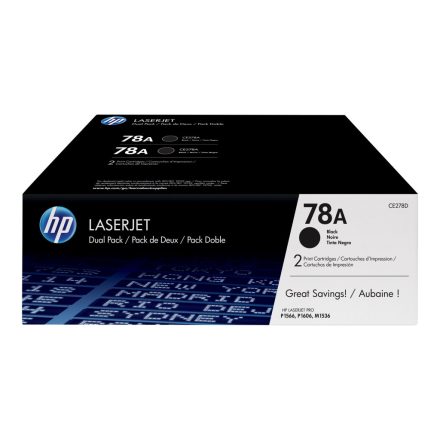 HP CE278AD 78A black toner dual pack