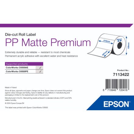 Epson 210mm X 297mm matt 184 címke