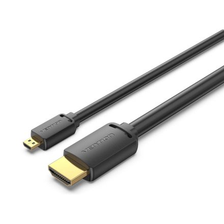 Vention micro HDMI/M -> HDMI/M (4K,HD,fekete), 3m, kábel