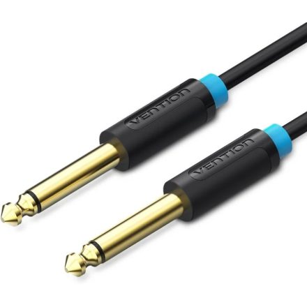 Vention 6.5mm jack/M -> 6.5mm jack/M, (audio,fekete), 5m, kábel