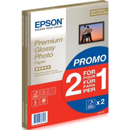 Epson prémium fényes fotópapír (A4, 2x15 lap, 255g)