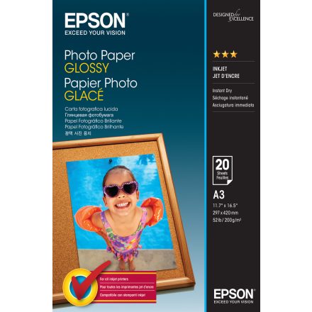 Epson fényes fotópapír (A3, 20 lap, 200g)