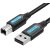 Vention USB-A 2.0/M -> USB-B/M, (PVC, fekete, nyomtatókábel, printerkábel), 1,5m, kábel